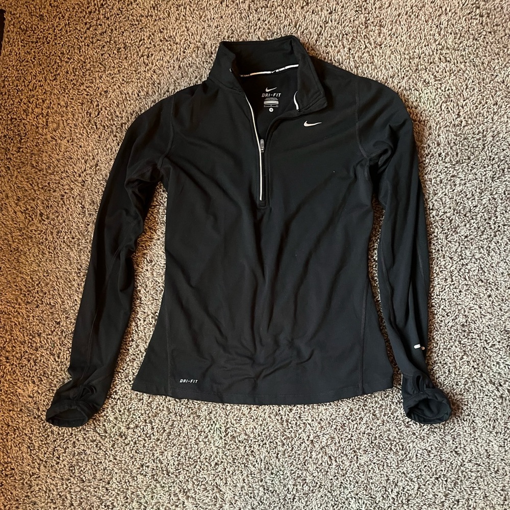 Womens Nike Black Quarter Zip Dri-Fir Shirt
